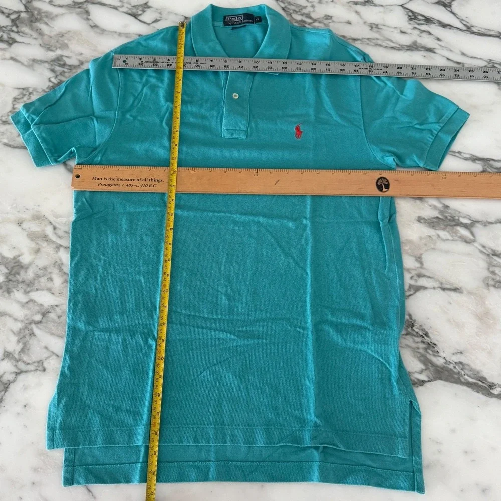 POLO Ralph Lauren Polo Shirt Mens Green 100% Cotton, Size Middle